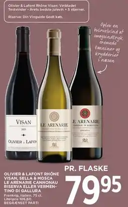 MENY Olivier & Lafont / Le Arenarie (Visan / Cannonau Riserva / Vermentino) tilbud