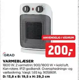 jem & fix VARMEBLÆSER tilbud