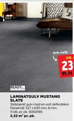 jem & fix LAMINATGULV MUSTANG SLATE tilbud