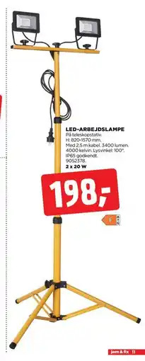 jem & fix LED-ARBEJDSLAMPE tilbud