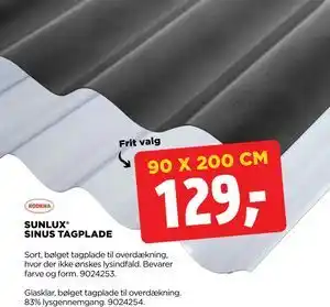 jem & fix SUNLUX SINUS TAGPLADE tilbud