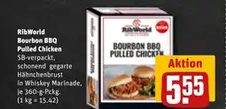 REWE DE RibWorld Bourbon BBQ Pulled Chicken tilbud