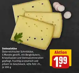 REWE DE Steinsalzkäse tilbud
