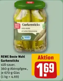 REWE DE REWE Beste Wahl Gurkensticks tilbud