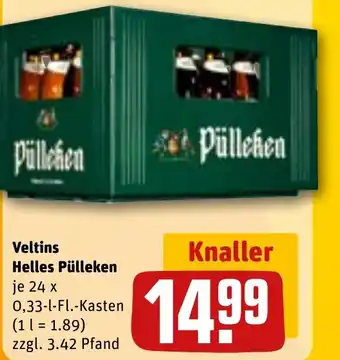 REWE DE Veltins Helles Pülleken tilbud