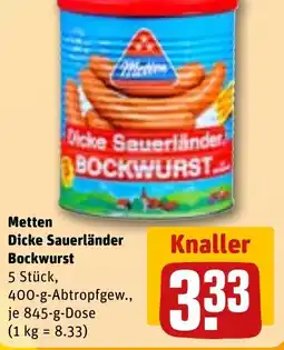 REWE DE Metten Dicke Sauerländer Bockwurst tilbud