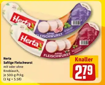 REWE DE Herta Saftige Fleischwurst tilbud
