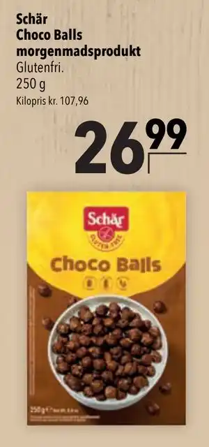Schär Choco Balls morgenmadsprodukt