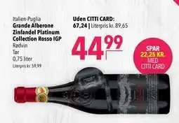 Citti Grande Alberone Zinfandel Platinum Collection Rosso IGP tilbud