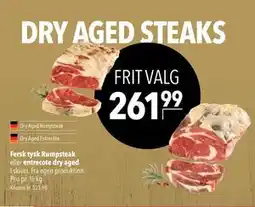 Citti Fersk tysk Rumpsteak eller entrecote dry aged tilbud