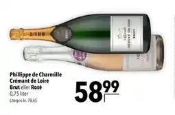 Citti Phillippe de Charmille Crémant de Loire Brut eller Rosé tilbud