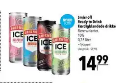 Citti Smirnoff Ready to Drink Færdigblandede drikke tilbud