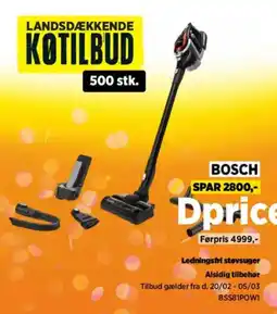 Power BOSCH Ledningsfri støvsuger Alsidig tilbehør tilbud