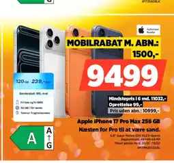 Power Apple iPhone 17 Pro Max 256 GB Næsten for Pro til at være sand. tilbud