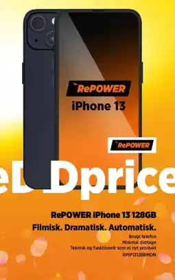 Power Repower iphone 13 128gb filmisk. dramatisk. automatisk. tilbud