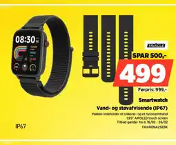 Power Triacle Smartwatch Vand- og støvafvisende (IP67) tilbud