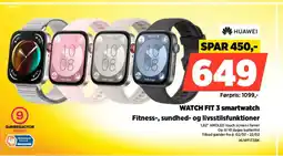 Power HUAWEI WATCH FIT 3 smartwatch Fitness-, sundhed- og livsstilsfunktioner tilbud