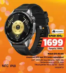 Power HUAWEI Watch GT6.46 mm Avanceret GPS med 15% bedre nøjagtighed tilbud