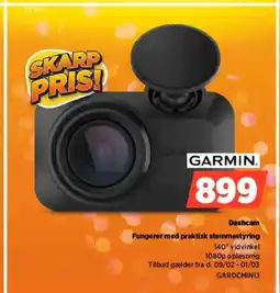 Power GARMIN Dashcam Fungerer med praktisk stemmestyring tilbud