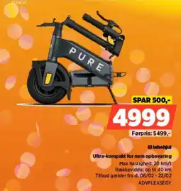 Power El løbehjul Ultra-kompakt for nem opbevaring tilbud