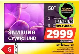 Power Samsung 50" 4k smart tv tilbud