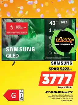 Power Samsung 43" qled 4k smart tv tilbud