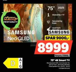 Power Samsung 75" 4k smart tv tilbud