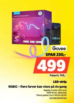 Power Govee LED-strip RGBIC - flere farver kan vises på én gang tilbud