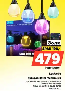 Power Lyskæde Synkroniserer med musik tilbud