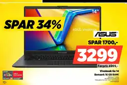 Power Asus vivobook go 14 bemærk 16 gb ram! tilbud