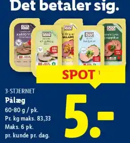 Lidl Pålæg tilbud