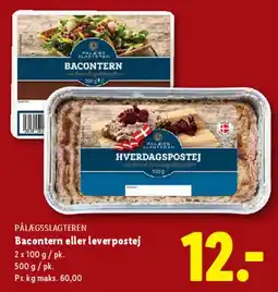 Lidl Bacontern / Hverdagspostej tilbud
