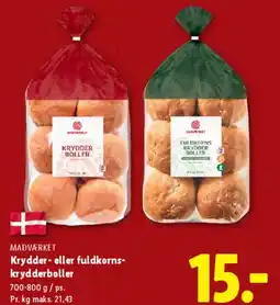 Lidl Krydder- eller fuldkorns-boller tilbud