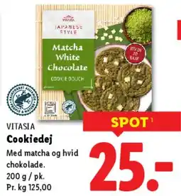 Lidl VITASIA Cookiedej (matcha & hvid chokolade) tilbud