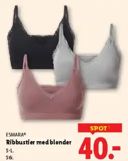 Lidl Ribbet top med blonder tilbud