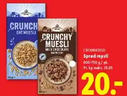 Lidl Sprød mysli / Crunchy muesli tilbud