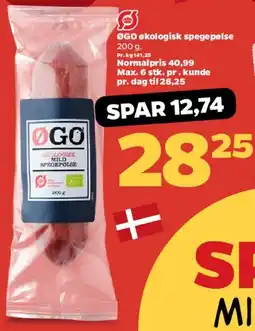 Netto ØGO økologisk spegepølse tilbud