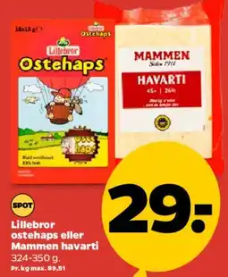 Netto Lillebror ostehaps / Mammen havarti tilbud
