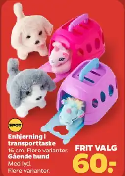 Netto Enhjørning i transporttaske / gående hund tilbud