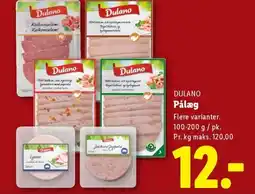 Lidl DULANO Pålæg tilbud