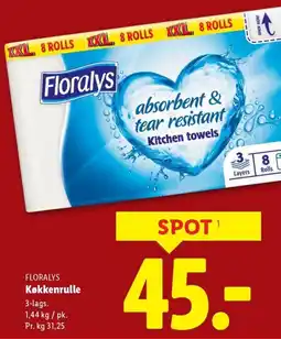 Lidl FLORALYS Køkkenrulle tilbud