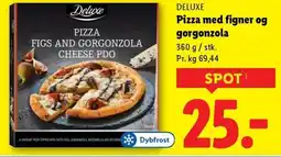 Lidl DELUXE Pizza med figner og gorgonzola tilbud