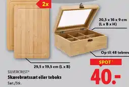 Lidl SILVERCREST® Skærebrætssæt eller teboks tilbud