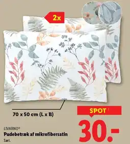 Lidl LIVARNO® Pudebetræk af mikrofibersatin tilbud