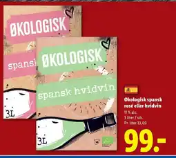 Lidl Økologisk spansk rosé eller hvidvin tilbud
