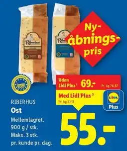 Lidl RIBERHUS Ost tilbud