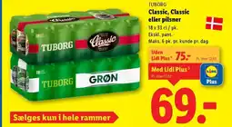 Lidl TUBORG Classic, Classic eller pilsner tilbud