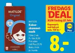Lidl MATILDE Kakao- skummet- mælk tilbud