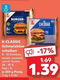 Kaufland DE K-CLASSIC Schmelzkäse- scheiben tilbud