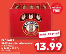 Kaufland DE ERDINGER Weißbier oder Alkoholfrei tilbud